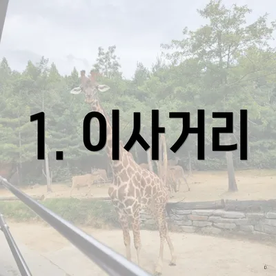 1. 이사거리
