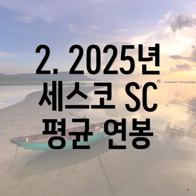 2. 2025년 세스코 SC 평균 연봉
