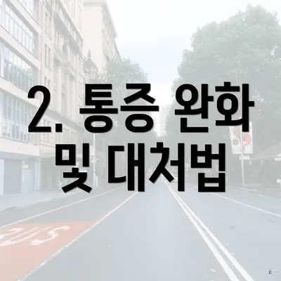 2. 통증 완화 및 대처법