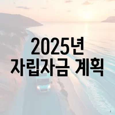 2025년 자립자금 계획