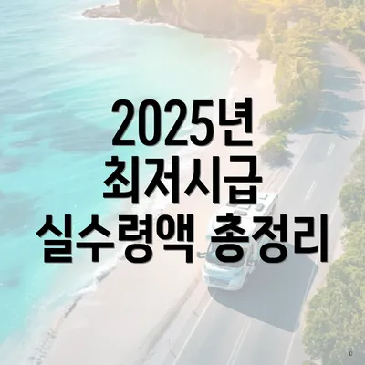 2025년 최저시급 실수령액 총정리