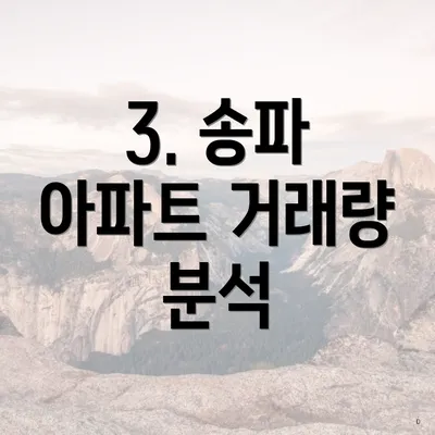3. 송파 아파트 거래량 분석