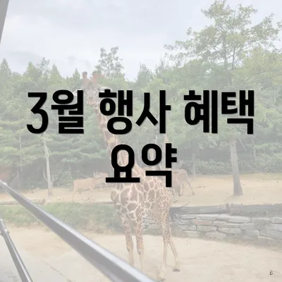 3월 행사 혜택 요약