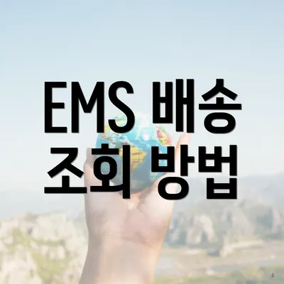 EMS 배송 조회 방법