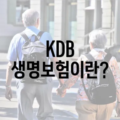 KDB 생명보험이란?
