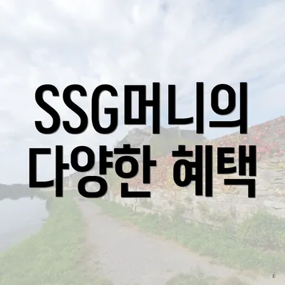 SSG머니의 다양한 혜택