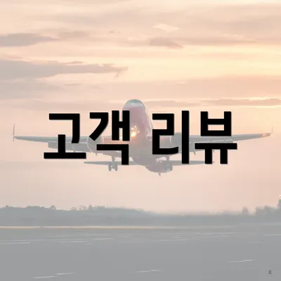 고객 리뷰