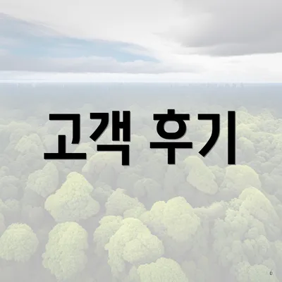 고객 후기
