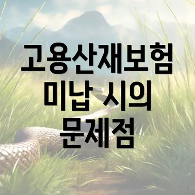 고용산재보험 미납 시의 문제점