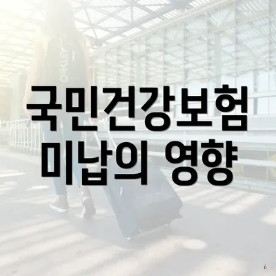 국민건강보험 미납의 영향