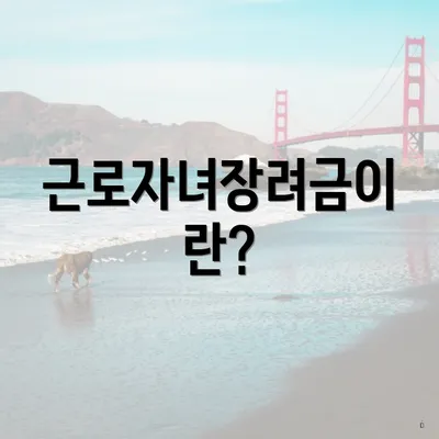 근로자녀장려금이란?