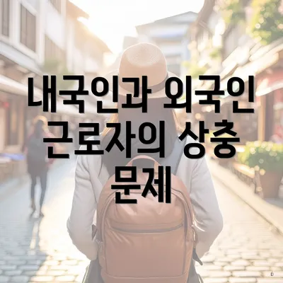 내국인과 외국인 근로자의 상충 문제