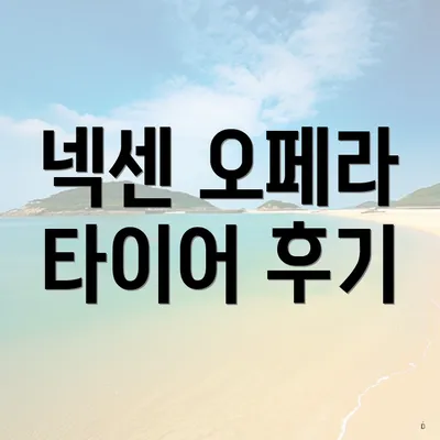 넥센 오페라 타이어 후기
