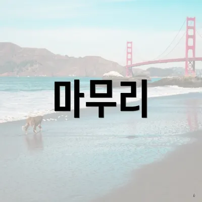 마무리