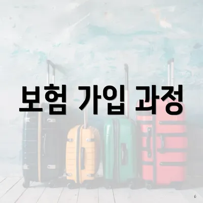 보험 가입 과정
