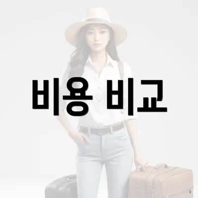 비용 비교