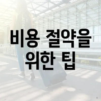 비용 절약을 위한 팁