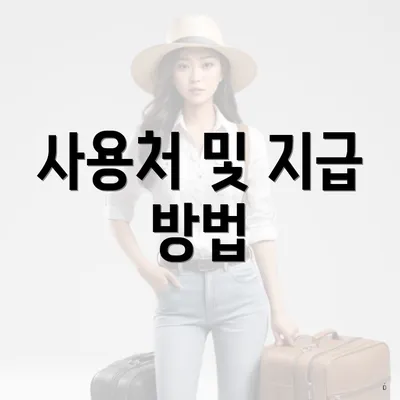 사용처 및 지급 방법
