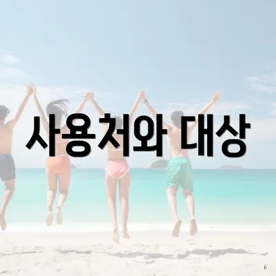 사용처와 대상