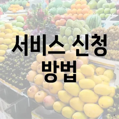 서비스 신청 방법