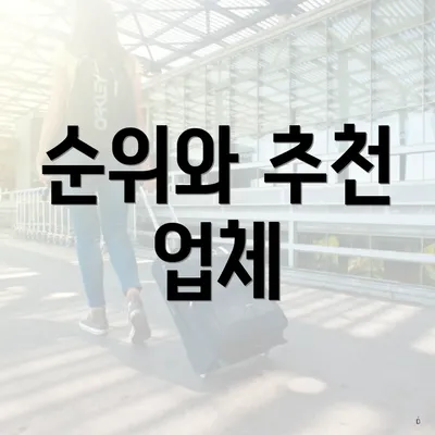 순위와 추천 업체