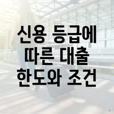신용 등급에 따른 대출 한도와 조건