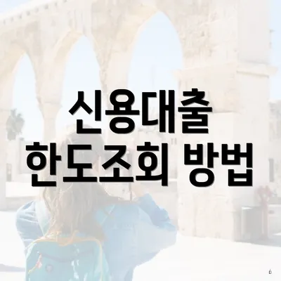 신용대출 한도조회 방법