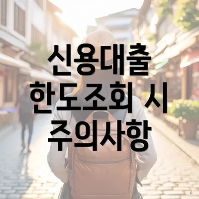 신용대출 한도조회 시 주의사항