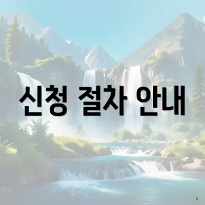 신청 절차 안내