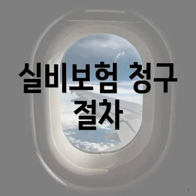 실비보험 청구 절차