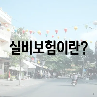 실비보험이란?