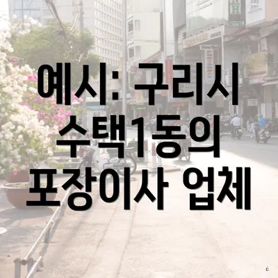 예시: 구리시 수택1동의 포장이사 업체