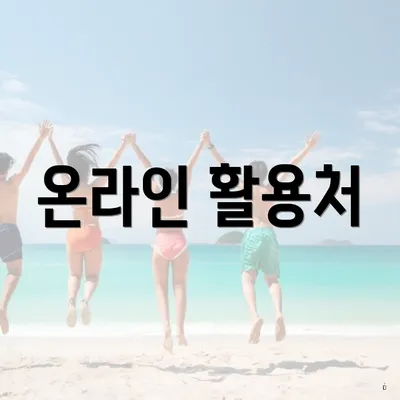 온라인 활용처