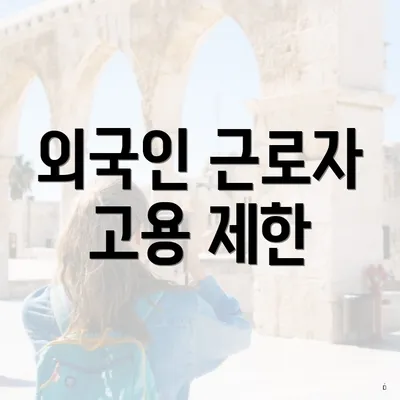 외국인 근로자 고용 제한