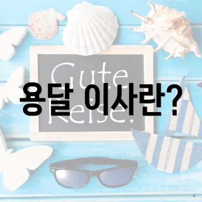 용달 이사란?