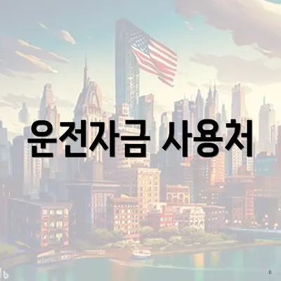 운전자금 사용처