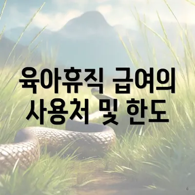 육아휴직 급여의 사용처 및 한도