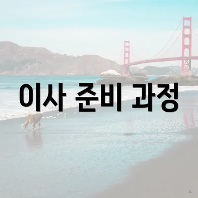 이사 준비 과정