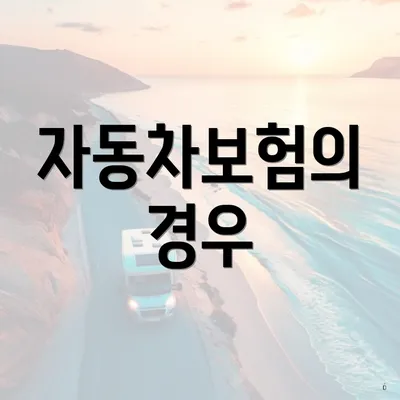 자동차보험의 경우