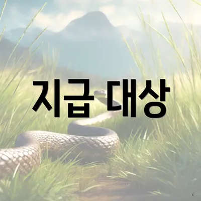지급 대상