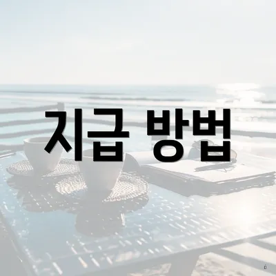 지급 방법