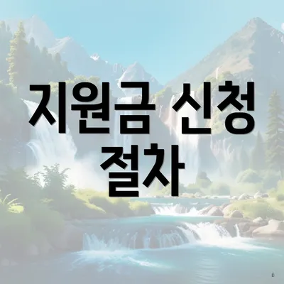 지원금 신청 절차