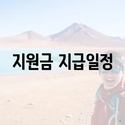 지원금 지급일정