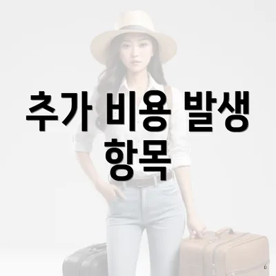 추가 비용 발생 항목