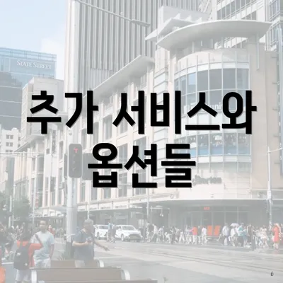 추가 서비스와 옵션들