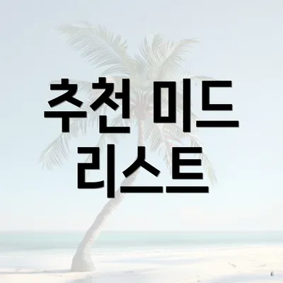 추천 미드 리스트