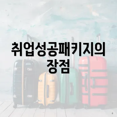 취업성공패키지의 장점