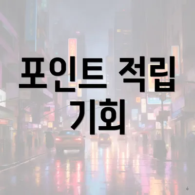 포인트 적립 기회