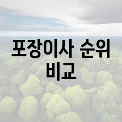포장이사 순위 비교