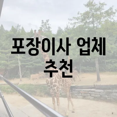 포장이사 업체 추천